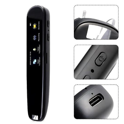 CARVALHO AI Smart Translation Pen - Offline OCR Text Scanner & Voice Translator (142 Languages) for Travel & Dyslexia