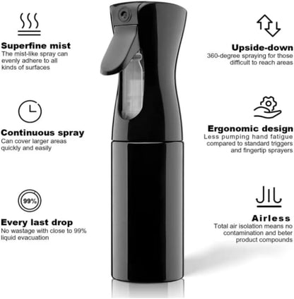 200Ml Hairdressing Spray Bottle Barber Hair High Pressure Water Can Salon Refill Bottle Beauty Atomizer Container