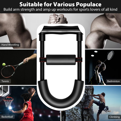 CARVALHO Hand Grip Strengthener - 5kg-60kg Adjustable Forearm Exerciser for Muscle Building & Recovery (Black)